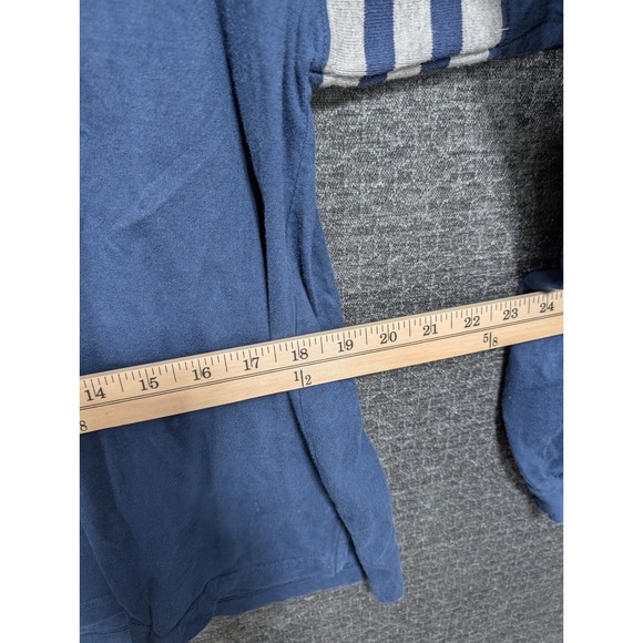 St Louis Rams NFL Long Sleeve V-Neck Graphic T-Shirt Blue Striped Sleeves Mens M - Picture 4 of 5